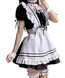 Aurueda Anime French Maid Dress Niedliche Maid Cosplay Kleid für...