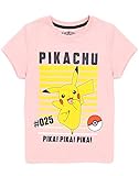 Pokemon T-Shirt Mädchen Kinder Pikachu Charakter Spiel Kurzarm Rosa...