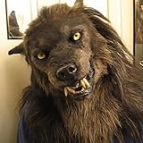 Obelunrp Wolf -Kopfmaske, lebensechte Horror -Werwolf -Maske, Monster...