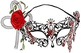 Halloween! Smiffys Tag der Toten Augenmaske, Metall, Schwarz, mit...