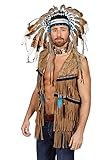 shoperama Fransen-Weste in Wildleder-Optik für Hippie und Indianer...