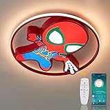 HWCX LICHT LED Deckenleuchte Kinderzimmer Spiderman Lampe, 46W Kinder...