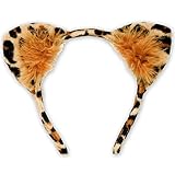 Checklife 901104 Leopardenohren aus Stoff Haarreifen Leopard...