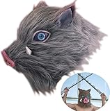 Inosuke Maske Anime Hashibira Latex Helm Wildschwein Cosplay Kostüm...