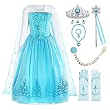 ReliBeauty Mädchen Kleid Prinzessin Langarm Falten Pailletten...