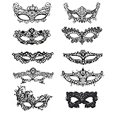 UYUYong 10 Stück Maskerade Maske Damen Elegant Venezianische Maske...