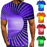 T Shirt Weiß Herren Oversize V-Ausschnitt Stretch Slim Fit Rundhals...