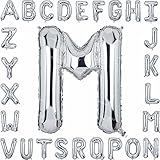 Folienballon Buchstaben 40Zoll Luftballon Silber Luftballons Alphabet...