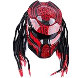 SJAPEX Predator Motorradhelm Vollgesichtsmaske Kohlefaser Iron Man...