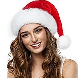Weihnachtsmütze Nikolausmütze Erwachsene plüsche weihnachtsmann...