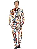 Smiffys, Herren Comic Strip Anzug Kostüm, Jacke, Hose und Krawatte,...