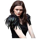 keland Damen Halloween Cosplay Feder Epaulet Shrug Schultergurt...