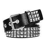 Newellsail Nietengürtel Rock Nieten Gürtel PU Leder Punk Gürtel mit...