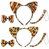 6 Stück Tiger Tier Kostüm Set Umfasst Schwarz/Tiger und...