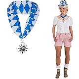 NET TOYS Trachten Halstuch Edelweiss Halsband Oktoberfest Halsschmuck...