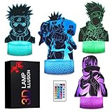 Anime Nachtlicht 3d Illusion Spielzeug Für Kinder, 4 Muster 16...