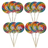12 Stück Set Regenbogenlolli Spirallolli Swirl-Lollipop mit 12 x 80g...