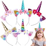 5 Stück Einhorn Haarreif,Einhorn Haarreif Kinder,Einhorn...