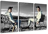 Breaking Bad - schwarz/weiss Motiv mit Farbelementen, 3-teilig auf...