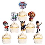 OSDUE 24 Stück Paw Patrol Tortendeko, Cupcake Topper, Cupcake Deko,...