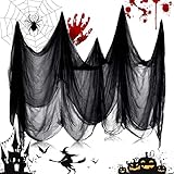 Yuragim Halloween Deko Stoff, 215*500cm Halloween Party Dekoration,...