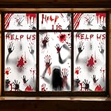 Halloween dekoration Haunt Fenster Bilder - 3 Stück Riesen Blutige...