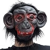 GOODS+GADGETS Gorillamaske Tiermaske Schimpansen Gorilla Maske aus...