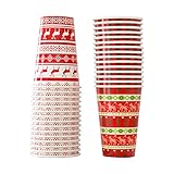 Weihnachtssweater Einwegbecher 30 Stück 473 ml Kaffee Tee Tasse...