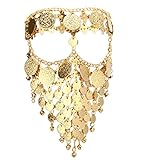 Astage Women Carnival Coin Veil Cosplay Face Chain Party Belly Dance...