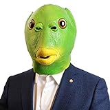 CreepyParty Fisch Maske Tier Latex Vollkopf Realistische Masken Für...