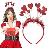 WLLHYF Pailletten Herz Stirnband Glitter Herz Haarband Weihnachten...