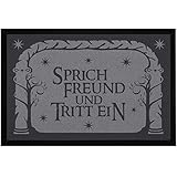 MoonWorks® Fußmatte mit Spruch Sprich Freund und Tritt EIN...