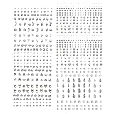 CQQNIU 750 temporäre Edelstein-Tattoos für Augen und Gesicht,...