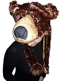 Mütze Braunbär-Kostüm, F75, Bären-Faschingskostüm, für Fasching...