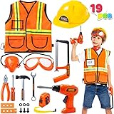 JOYIN Bauarbeiter Kostüm Rollenspiel Werkzeug Spielzeug Set für 3-6...