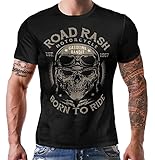 GASOLINE BANDIT Original Biker Racer T-Shirt: Road Rash-L
