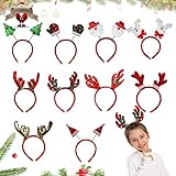 Seasboes 10 Stück Haarreifen Weihnachten Stirnband,...