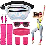 MengQiLe 80er Jahre Outfit Damen 80er Jahre Kleidung Damen Set 80er...