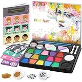 lenbest Kinderschminke Set - Schminke Kinder 17 Farben Glitzer Pinsel...