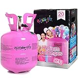 Helium Ballongas für 20/30/50 Ballons | Heliumflasche Set mit...