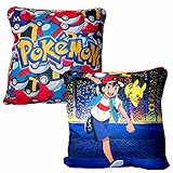 Pokemon | Ash & Pikachu | Kinder Kissen 40 x 40 cm | Dekokissen