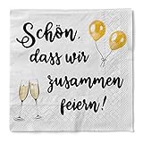Sovie HORECA Tissue Serviette Schön, dass wir zusammen feiern/Sekt |...