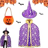 Gxlaihly Halloween-Hexenumhang,Kinder Halloween Kostüm,Cape und...
