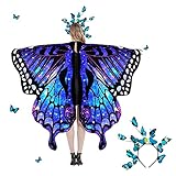 Maaysen Kostüm Damen mit Schmetterling Fascinator Stirnband,...