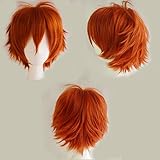 S-noilite Unisex Short Straight Hair Wig Anime Party Cosplay Warped...