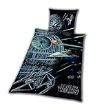 Star Wars 8 Death Star Rey Finn Tico Yoda Bettwäsche, glatt, 135 x...