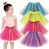 vamei 4 Stück Tüllrock Mädchen Tütü Kinder Prinzessin Ballettrock...