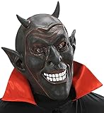 Widmann - Teufelmaske für Erwachsene, schwarz, Einheitsgröße,...