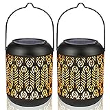 LeiDrail Solarlaterne für Außen 2 Stück Halloween Deko LED...