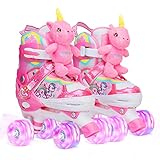 Kinder Einhorn-Puppe Rollschuhe für Mädchen 4 Größen Verstellbar...